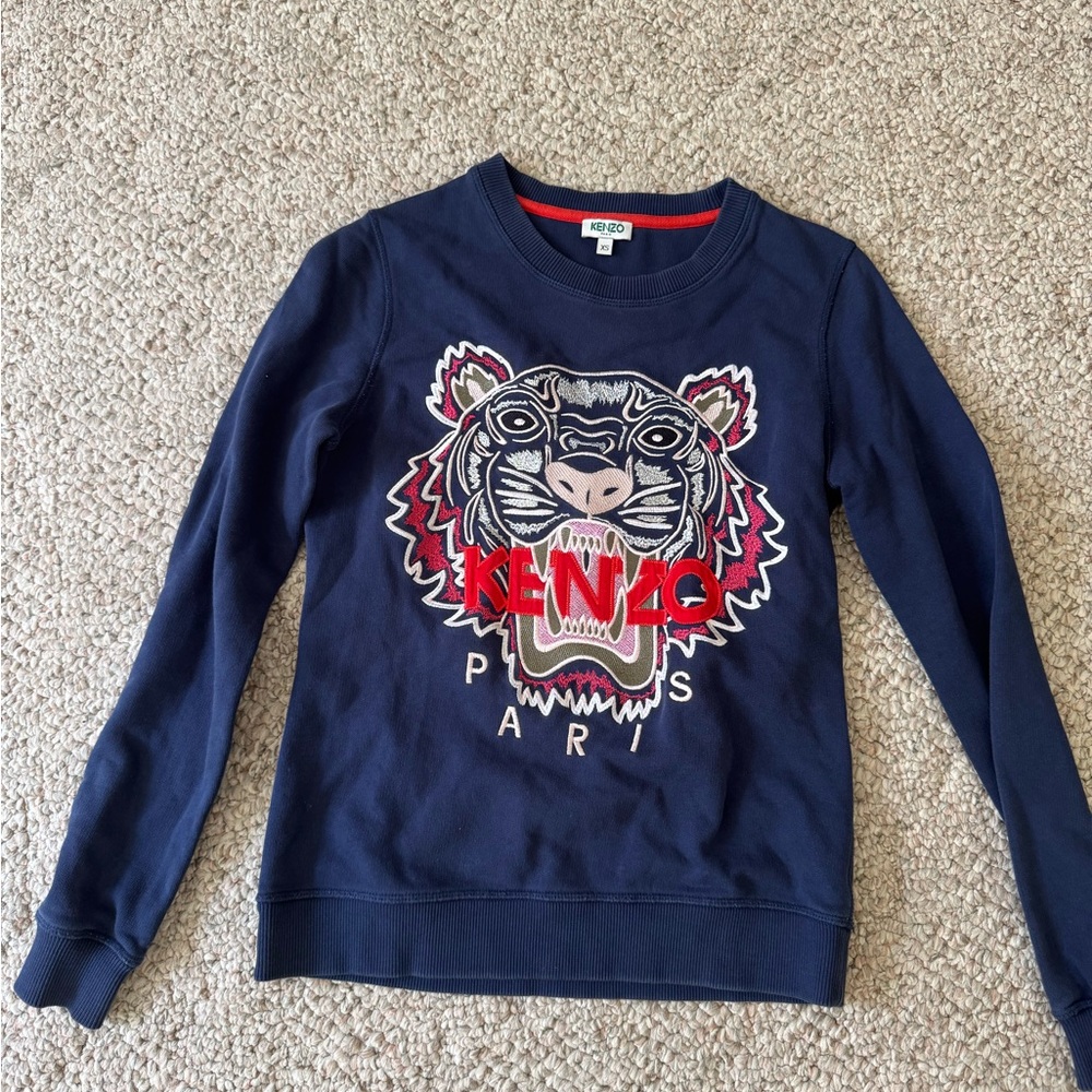 Kenzo Blue Tiger Sweatshirt Iconic Design